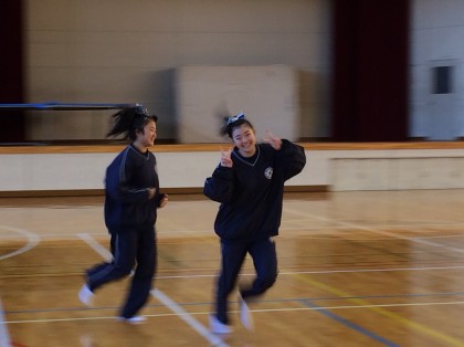 毎日練習した体育館に力をもらいます。